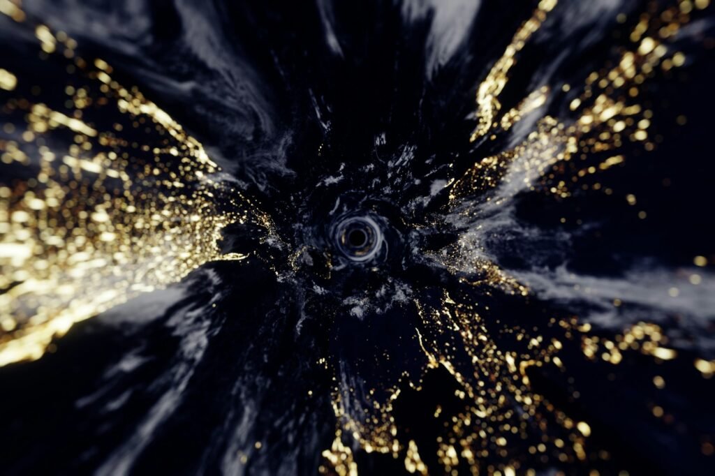 Abstract wormhole tunnel Time Travel hyperspace Flying 3D rendering