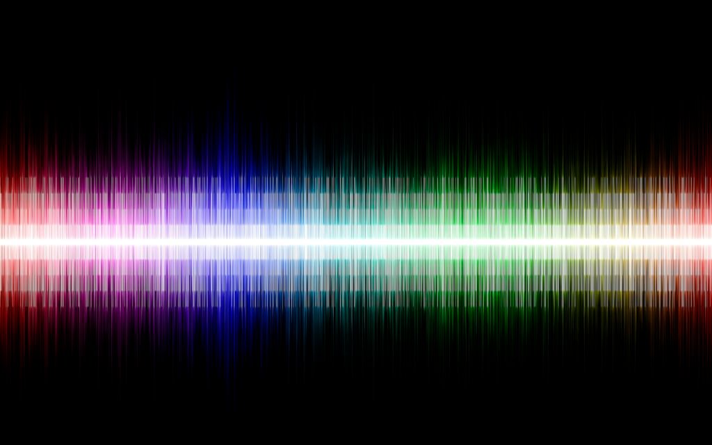 Audio sound wave on black