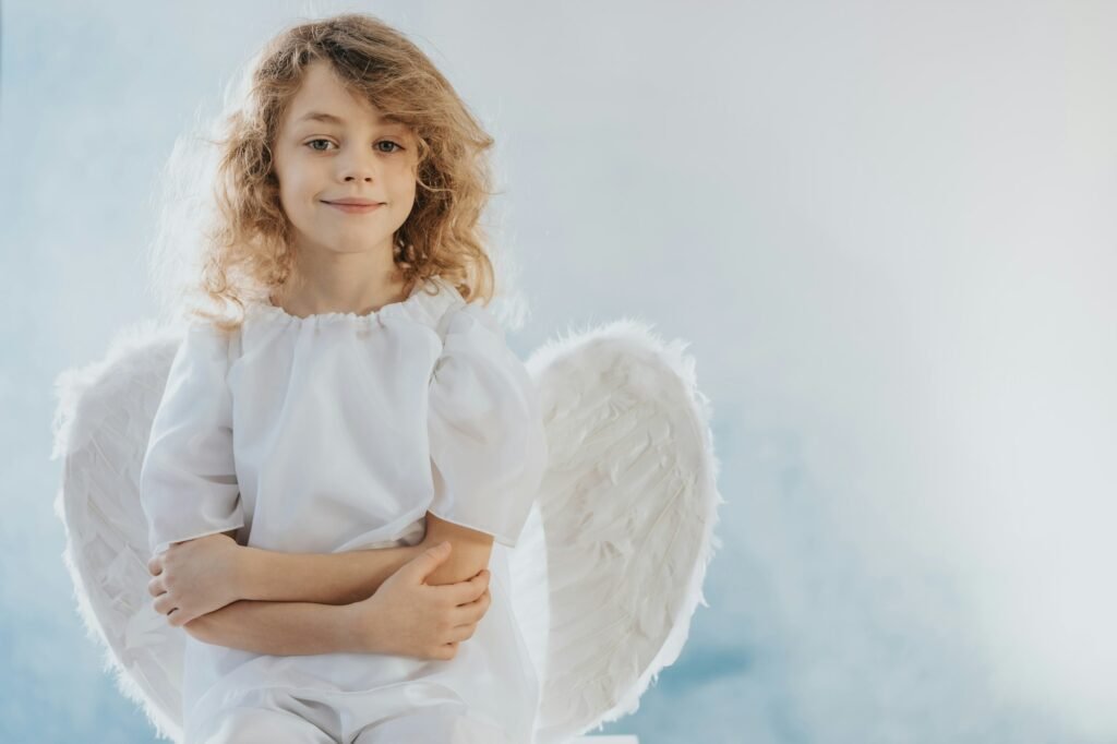 Little angel smiling